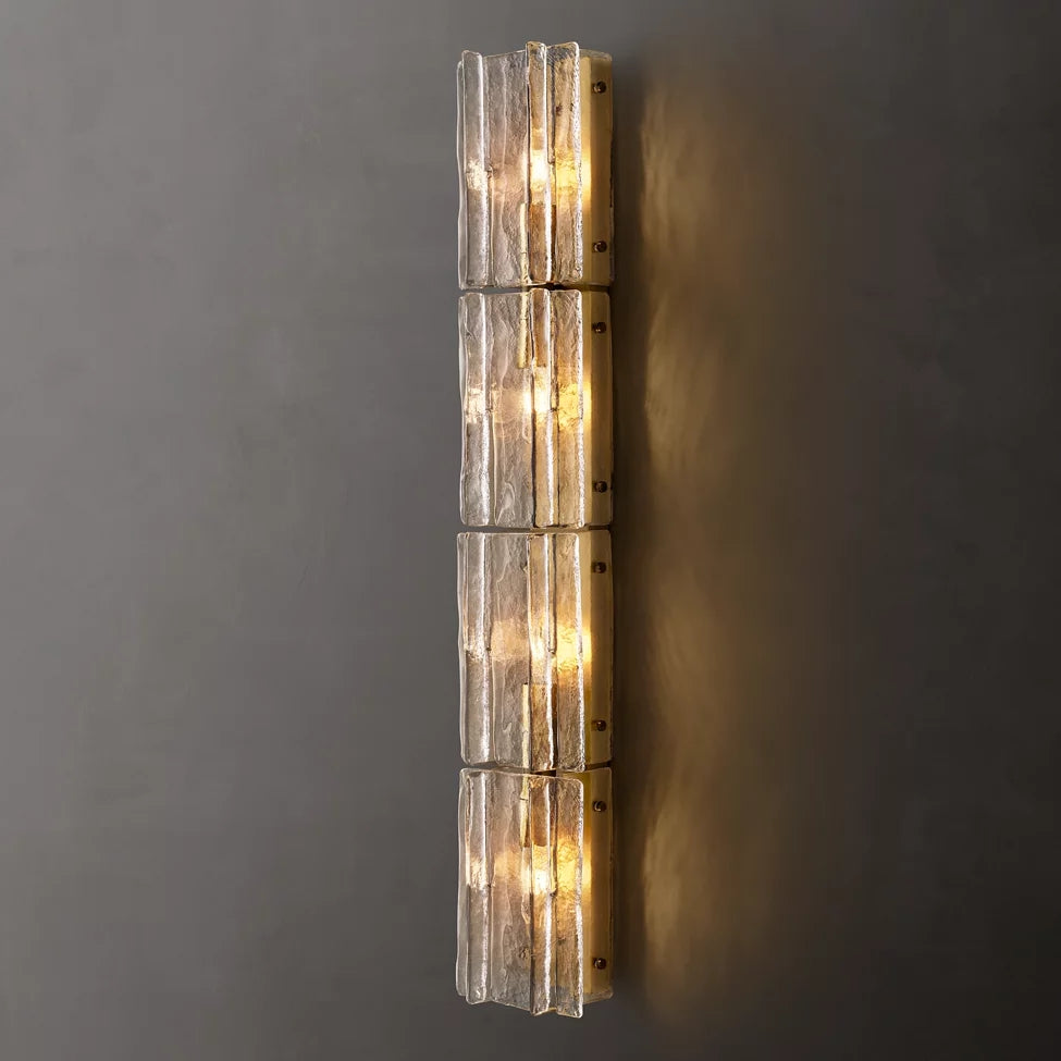 Lattic Clear Glass Grand Wall Sconce