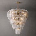 Lattic Clear Glass Tiered Round Chandelier 47"-MEET LIGHTING
