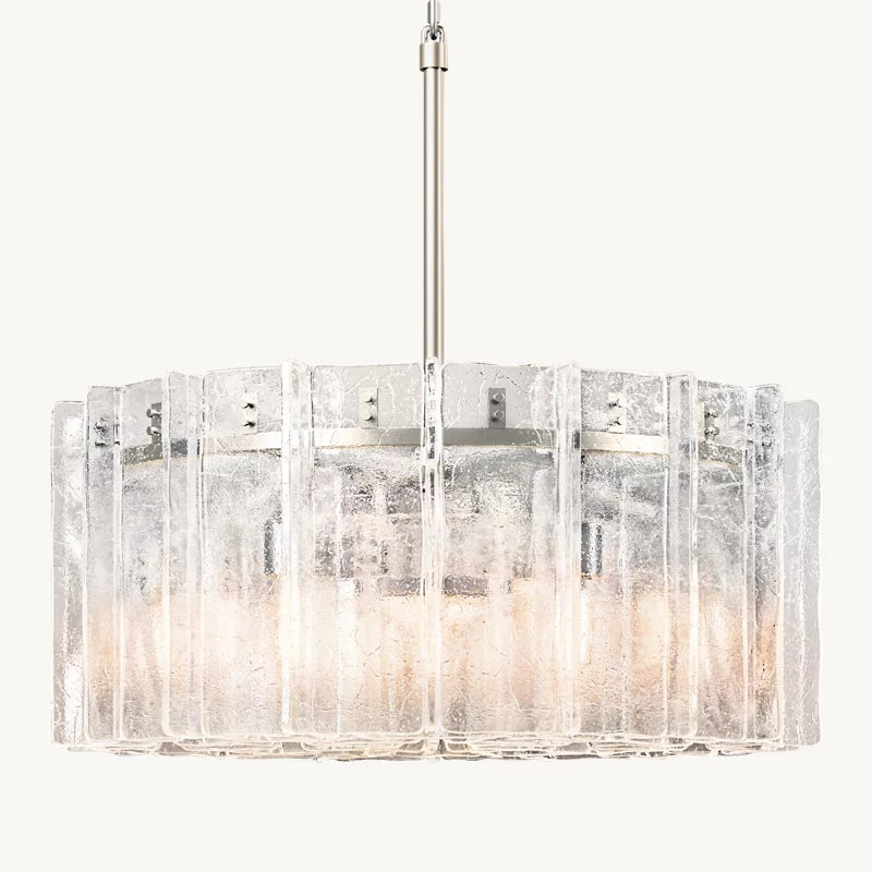 Lattic Clear Glass Round Chandelier 37"-MEET LIGHTING