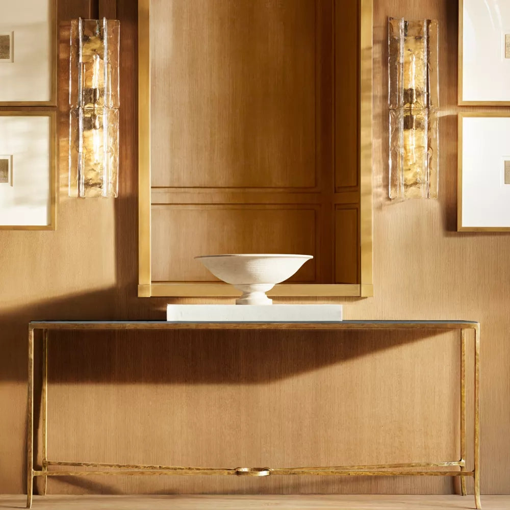 Lattic Clear Glass Grand Wall Sconce