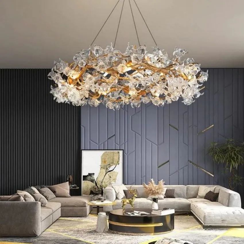 Datura Flower Modern Dining Branch Chandelier-MEET LIGHTING