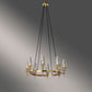 David Glass Round Chandelier Brass-Meet Lighting