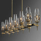 David Glass Round Chandelier Brass-Meet Lighting