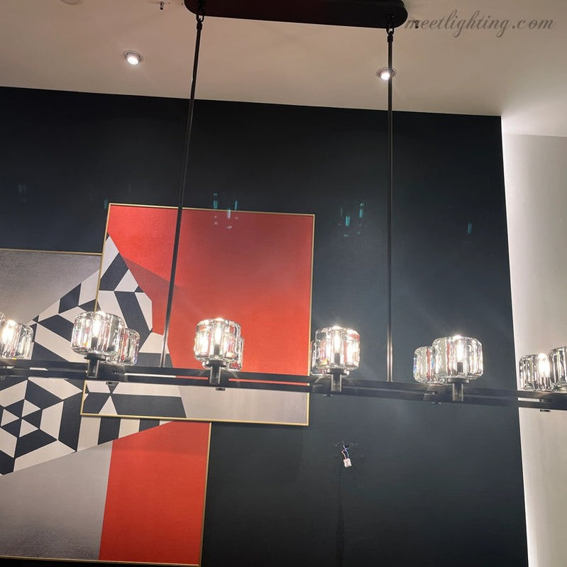 Demart Linear Chandelier 54" for Living Room, Bedroom, Dining Table-MEET LIGHTING
