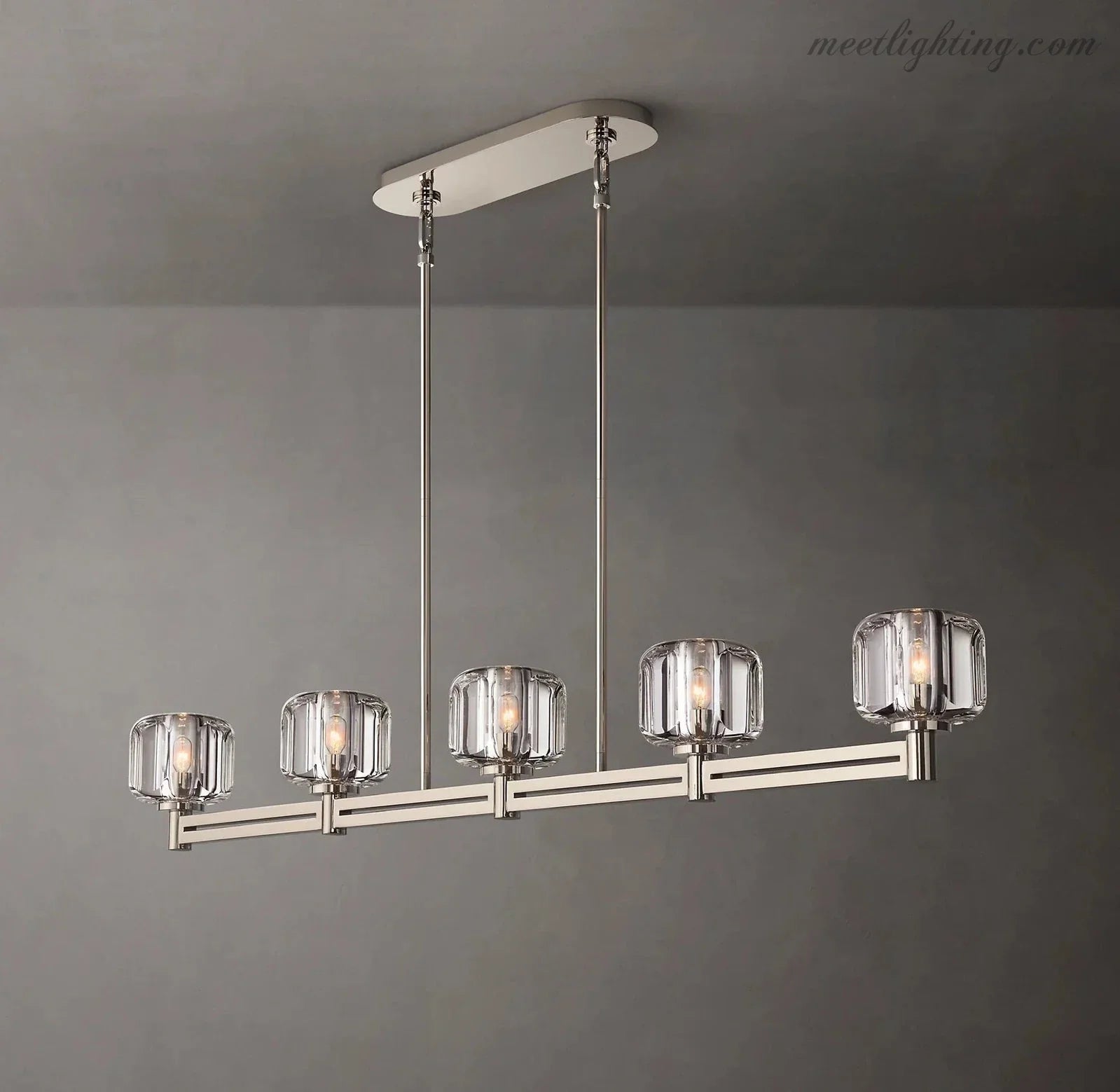 Demart Linear Chandelier 54" for Living Room, Bedroom, Dining Table-MEET LIGHTING