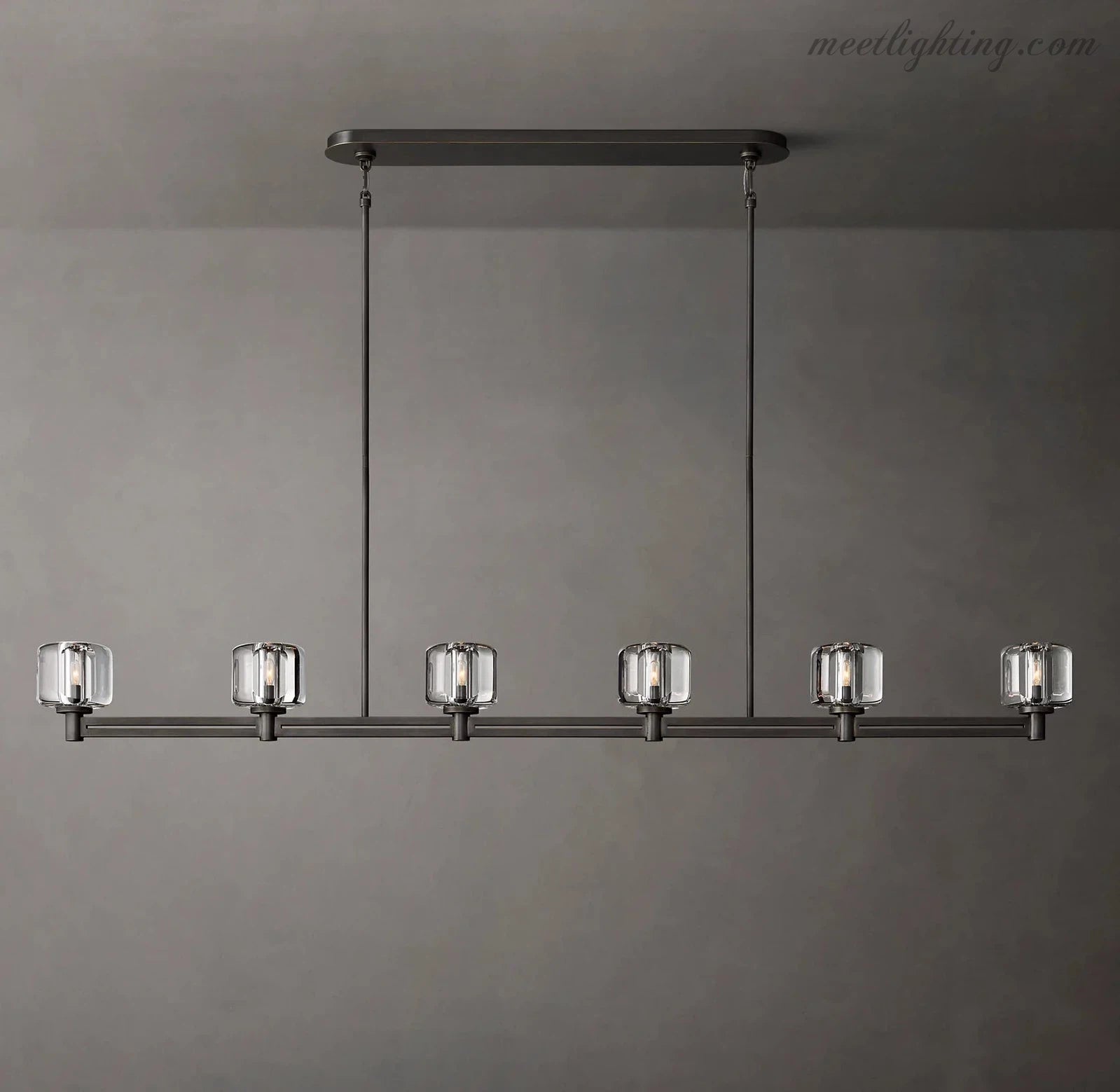 Demart Linear Chandelier 72" for Living Room, Bedroom, Dining Table-Meet Lighting