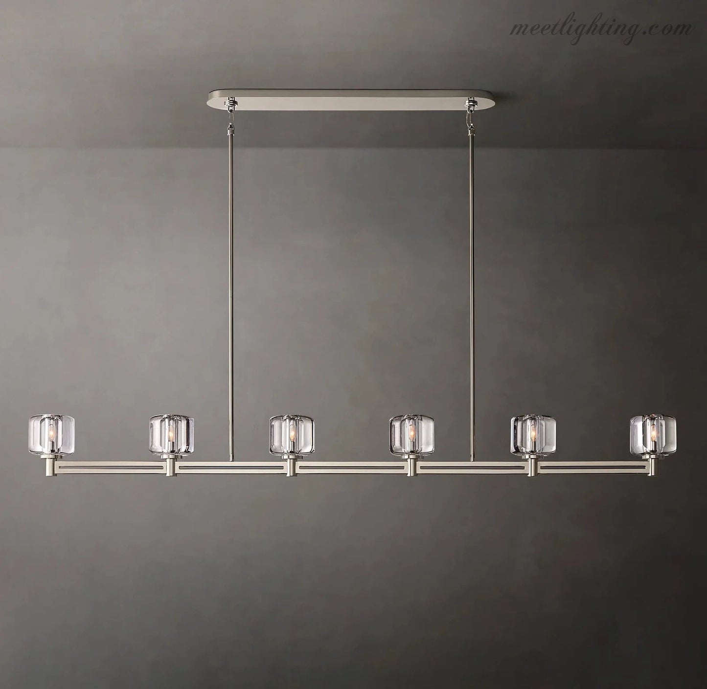 Demart Linear Chandelier 72" for Living Room, Bedroom, Dining Table-Meet Lighting