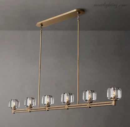 Demart Linear Chandelier 72" for Living Room, Bedroom, Dining Table-Meet Lighting