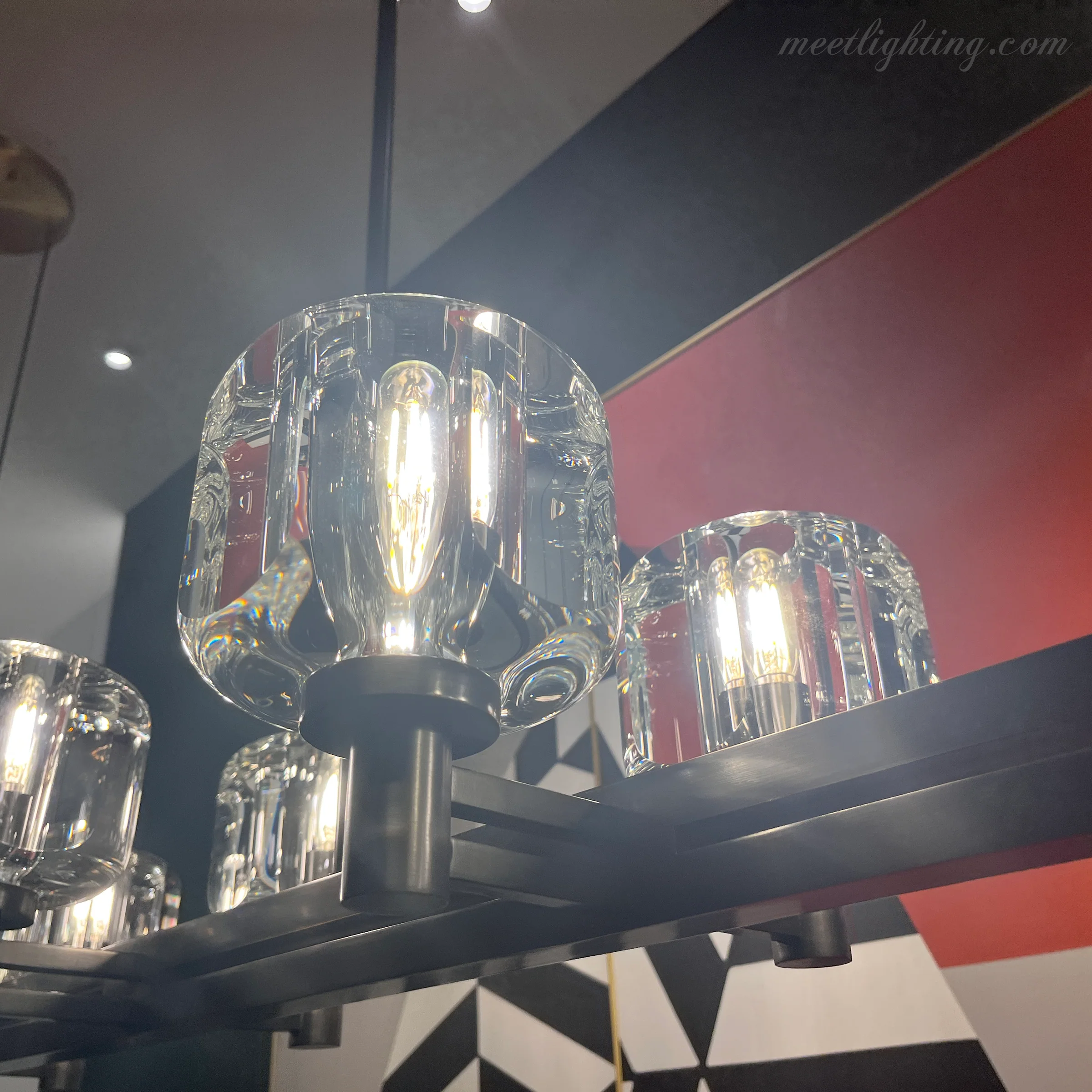 Demart Round Chandelier 36" for Living Room, Bedroom, Dining Table-MEET LIGHTING