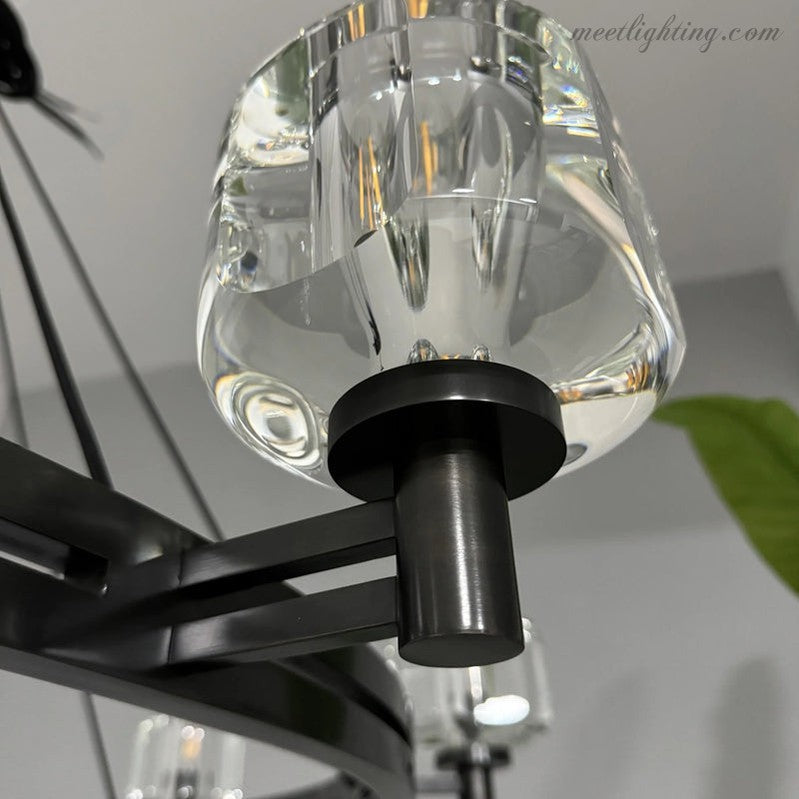 Demart Round Chandelier 60" for Living Room, Bedroom, Dining Table-MEET LIGHTING