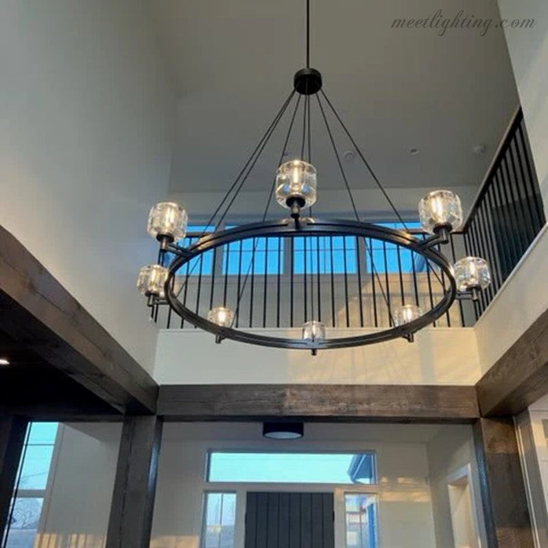 Demart Round Chandelier 60" for Living Room, Bedroom, Dining Table-MEET LIGHTING