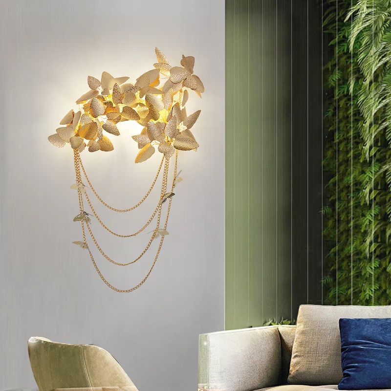 Diem Gold Leaf Decor Sconce-Meet Lighting