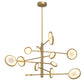 Cooper Modern Brass Chandelier - (Antique Brass Finish | Alabaster)