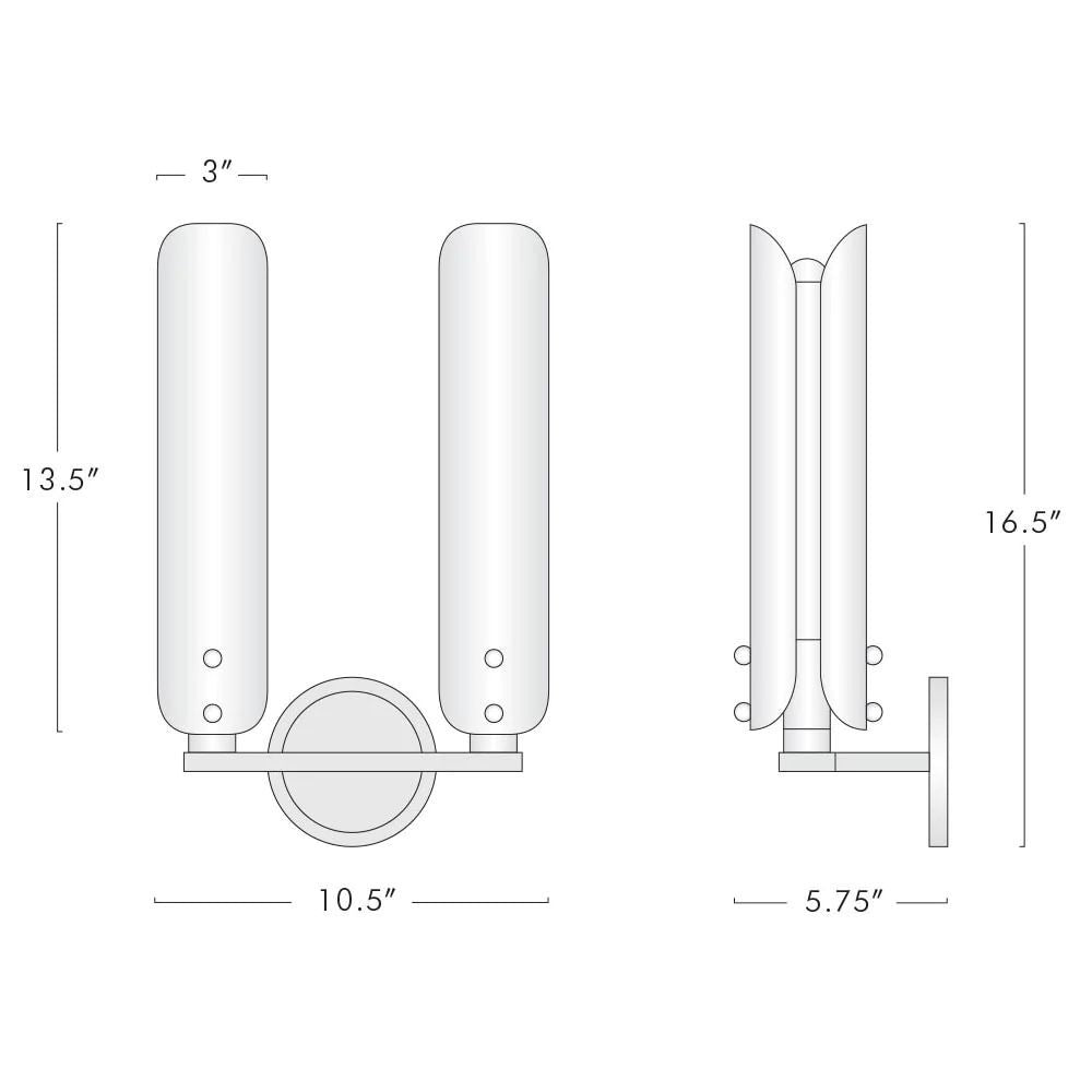 Dorian Double Sconce-Meet Lighting