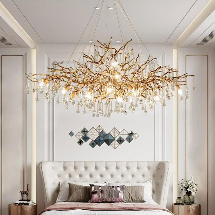 Doris Branch Crystal Chandelier Light-MEET LIGHTING