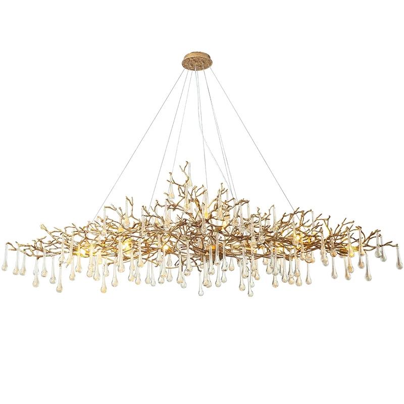 Doris Branch Crystal Chandelier Light-MEET LIGHTING