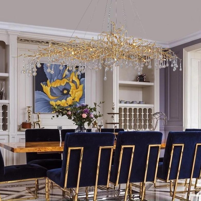 Doris Branch Crystal Chandelier Light-MEET LIGHTING