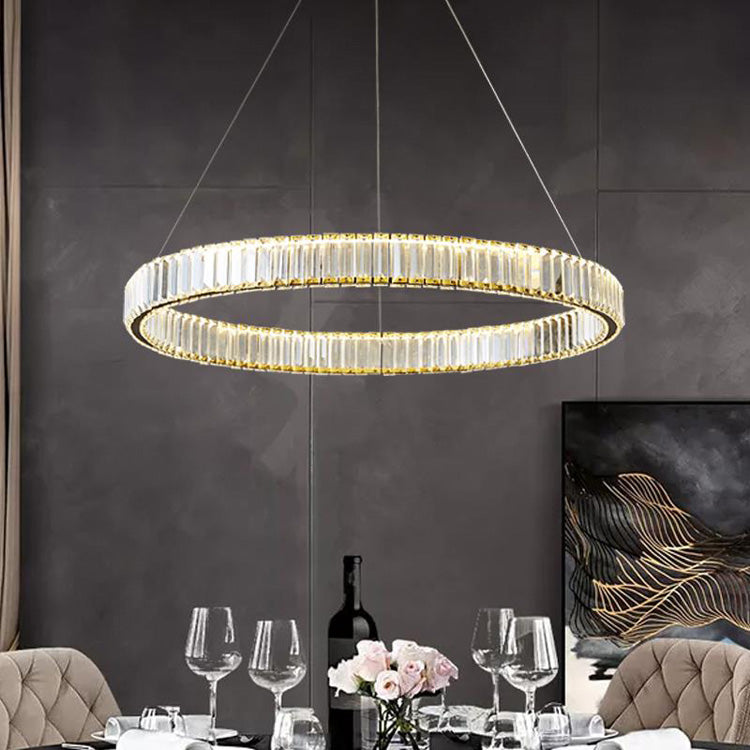 Doro Crystal Round Chandelier-Meet Lighting