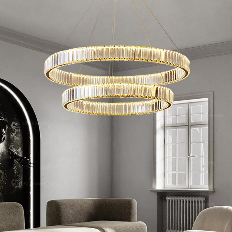 Doro Crystal Round Chandelier-Meet Lighting