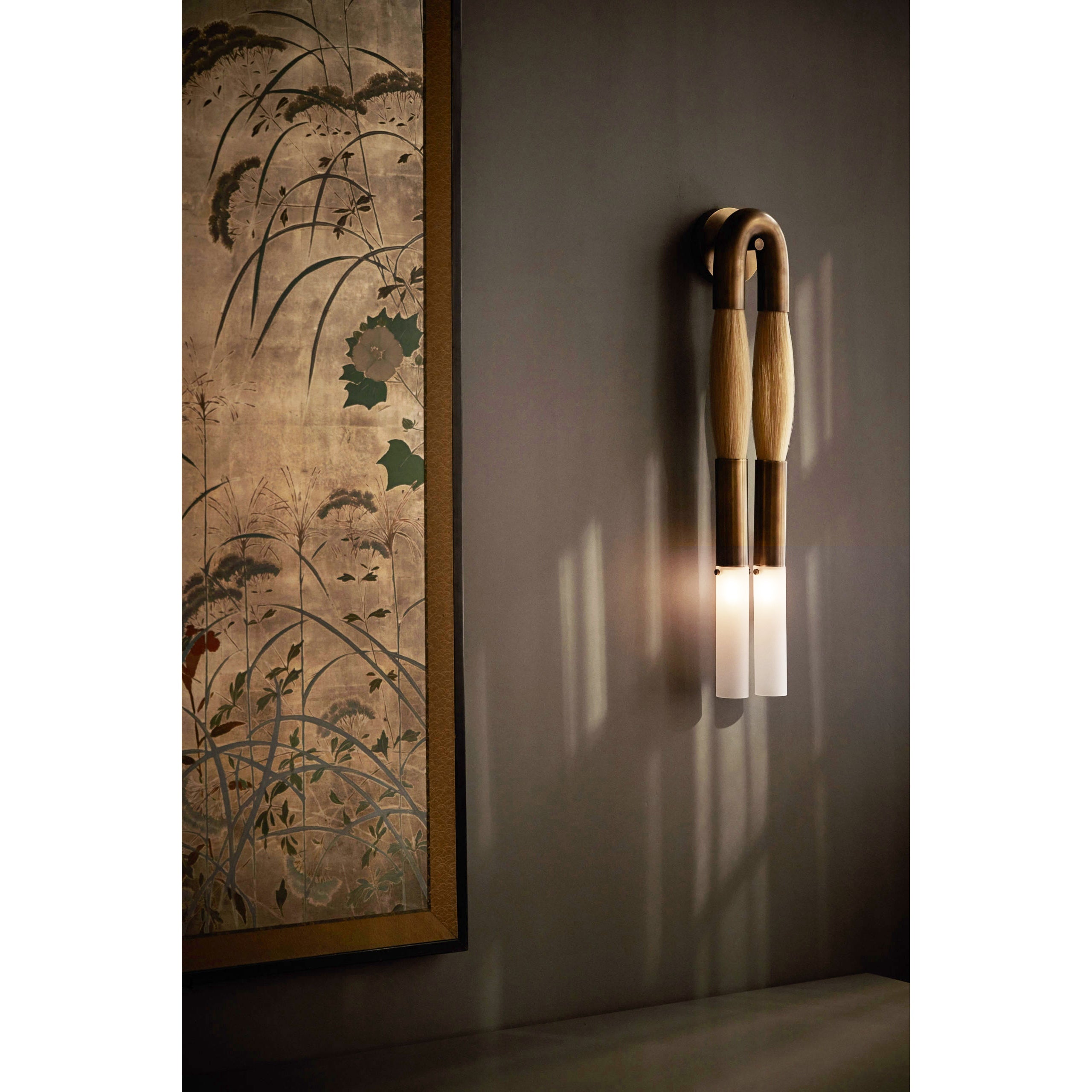 Antonia Horsehair Double Sconce by Meetlighting