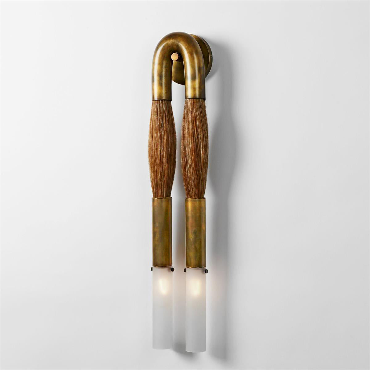 Antonia Horsehair Double Sconce by Meetlighting