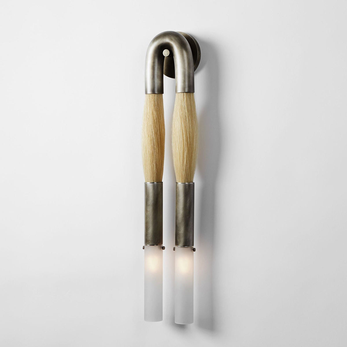 Antonia Horsehair Double Sconce by Meetlighting