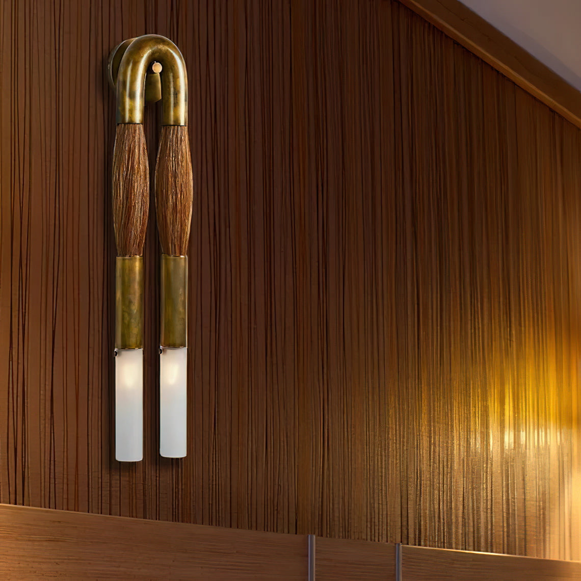 Antonia Horsehair Double Sconce by Meetlighting