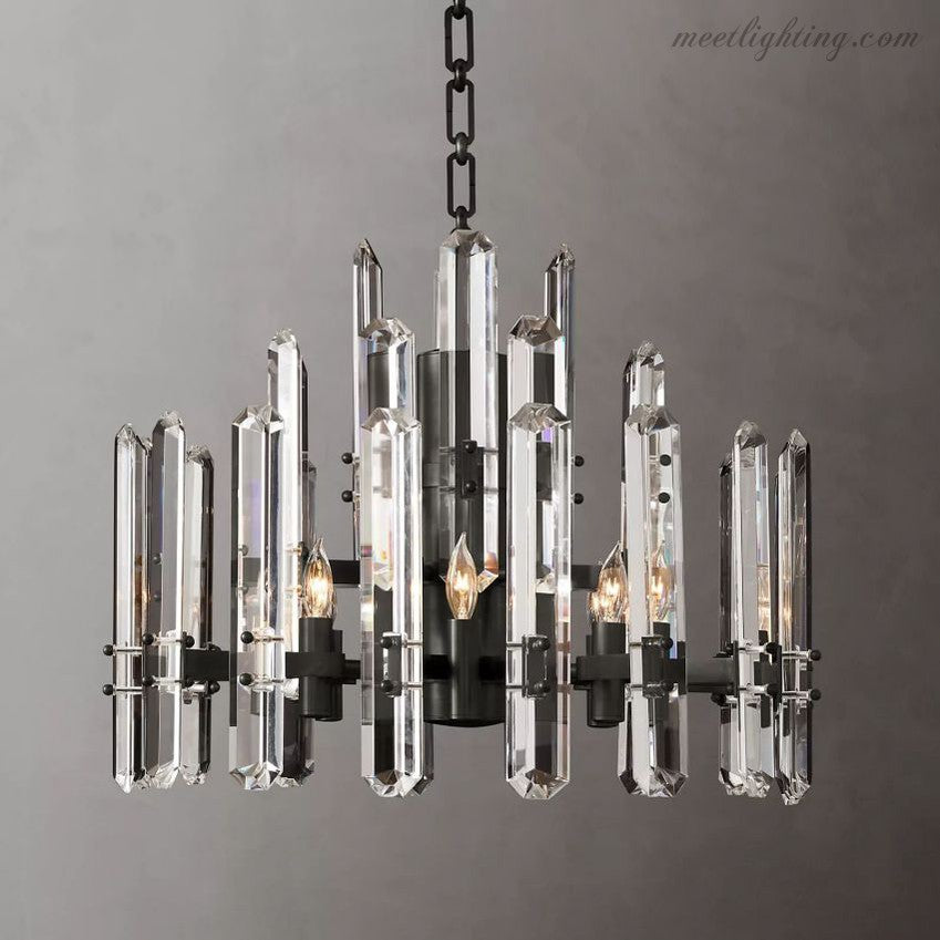 Downton Round Chandelier 24"-Meet Lighting