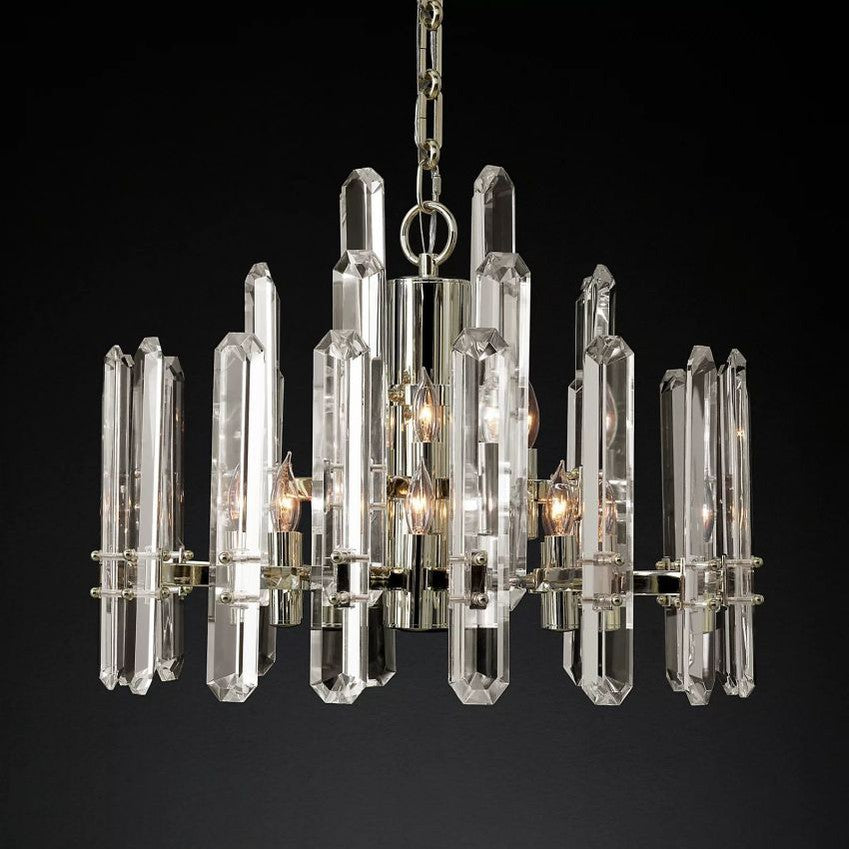 Downton Round Chandelier 24"-Meet Lighting