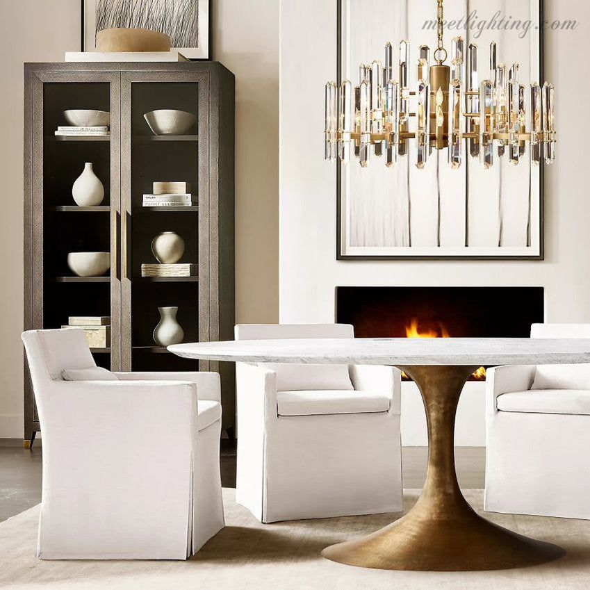 Bonnington Crystal Round Chandelier 24"-MEET LIGHTING