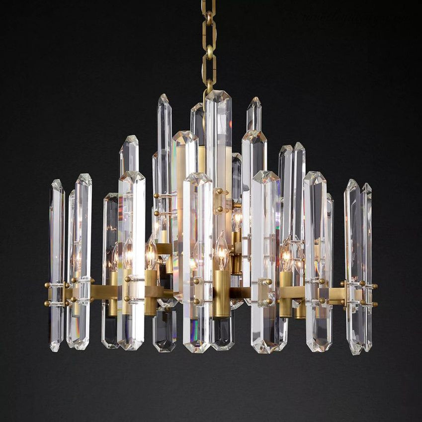 Downton Round Chandelier 24"-Meet Lighting