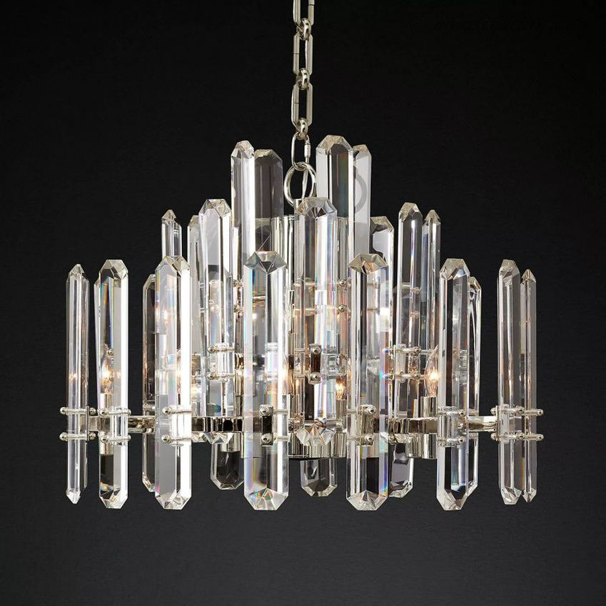 Downton Round Chandelier 24"-Meet Lighting