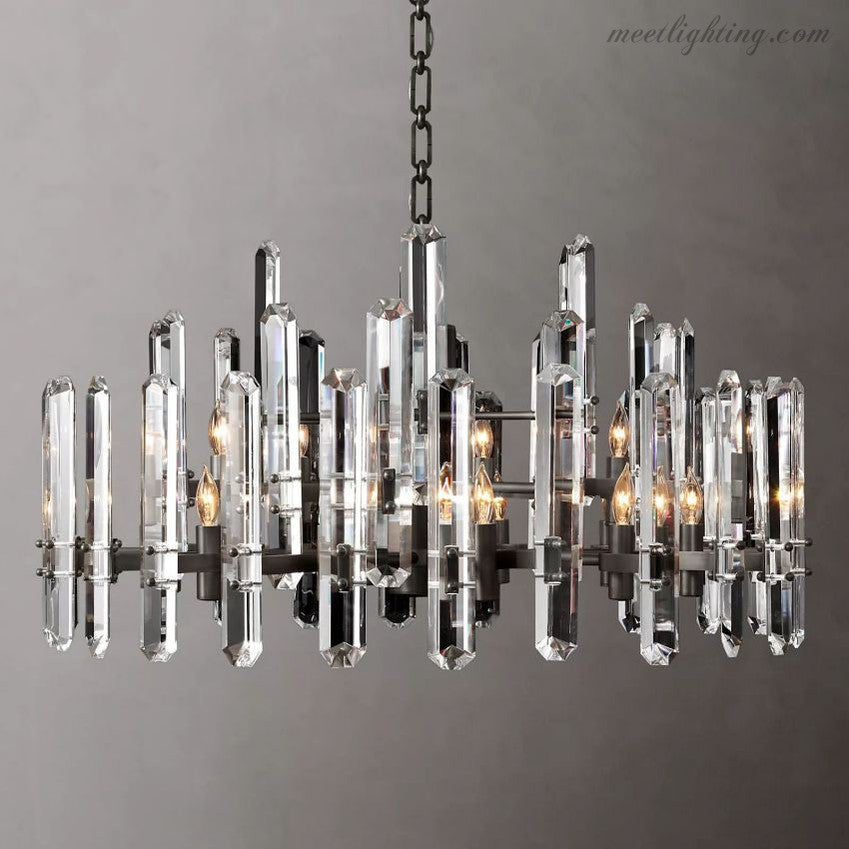 Downton Round Chandelier 36"-Meet Lighting