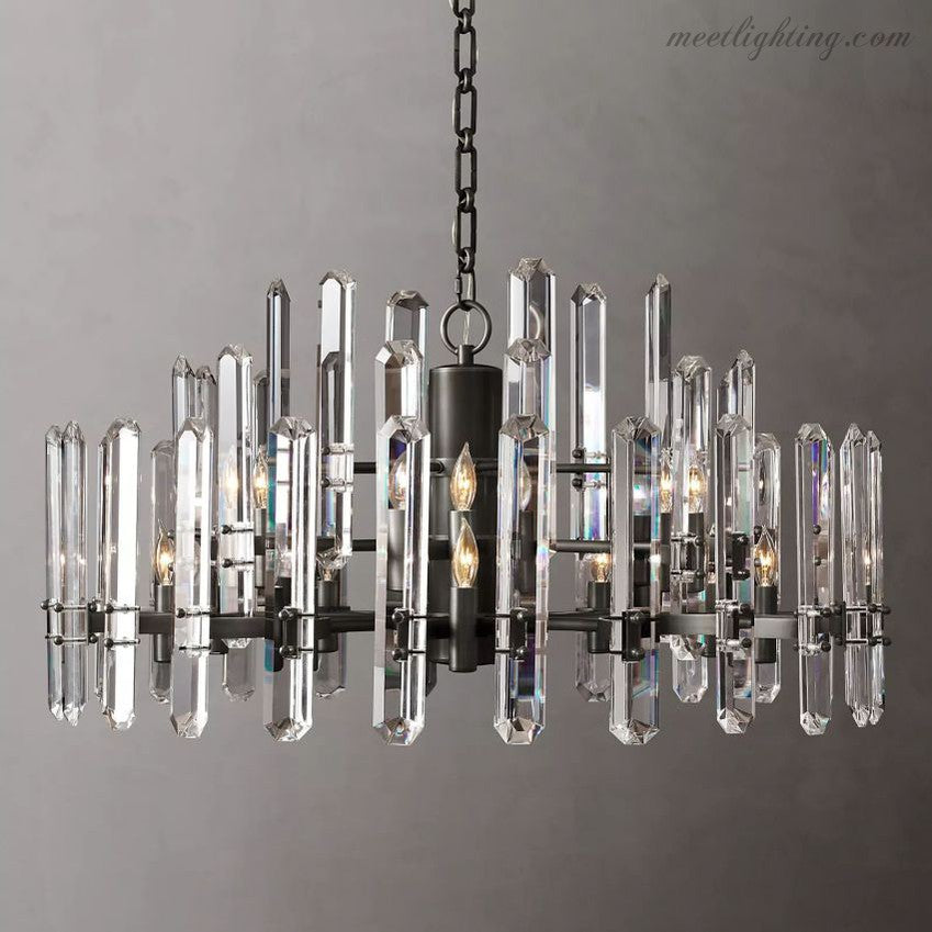 Downton Round Chandelier 36"-Meet Lighting