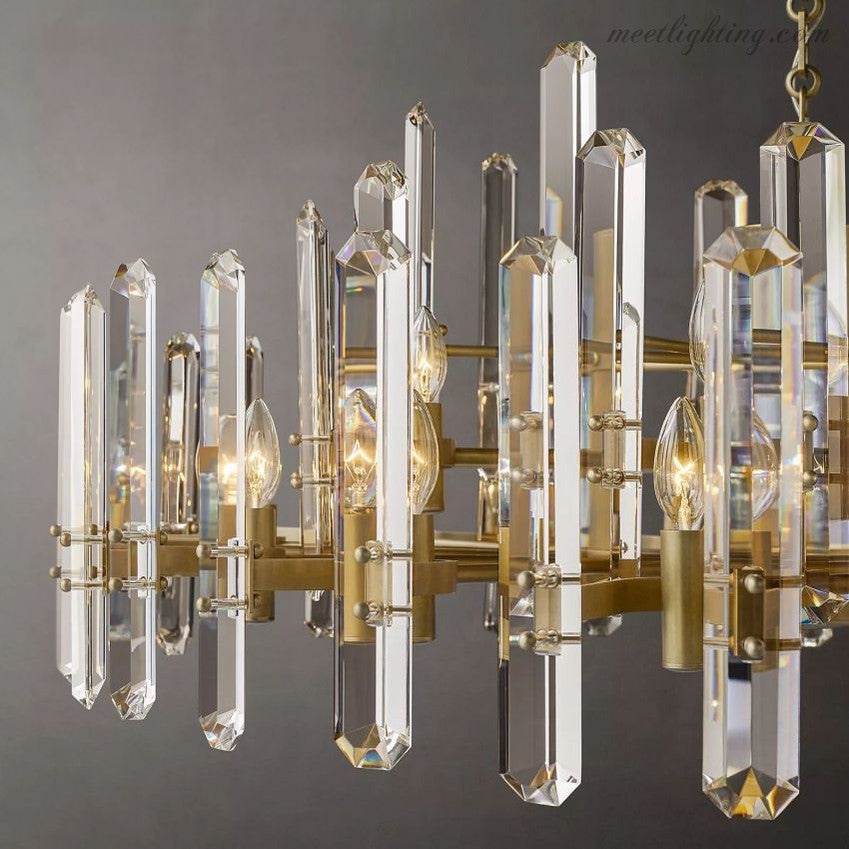 Downton Round Chandelier 48"-Meet Lighting