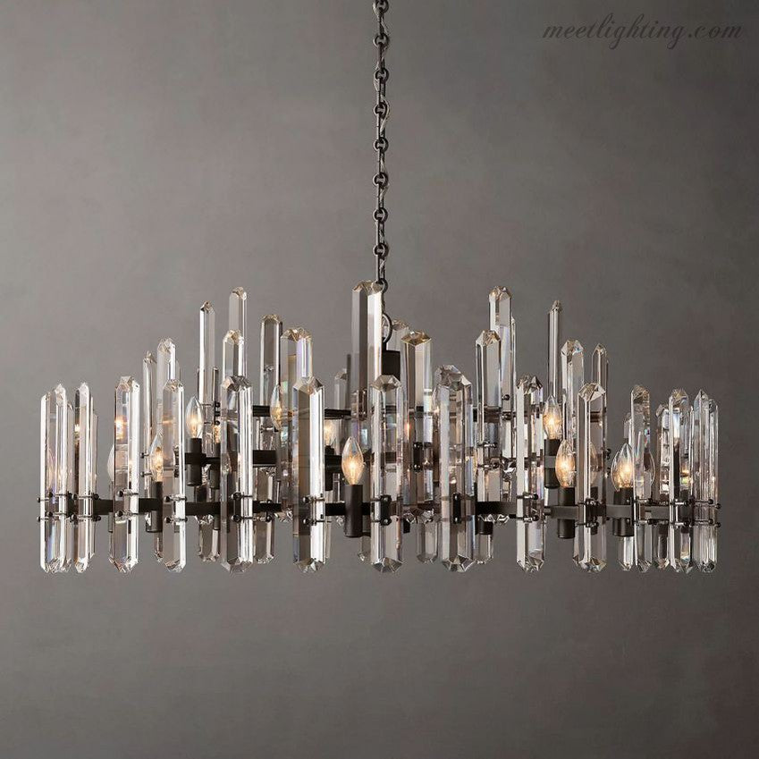 Downton Round Chandelier 48"-Meet Lighting