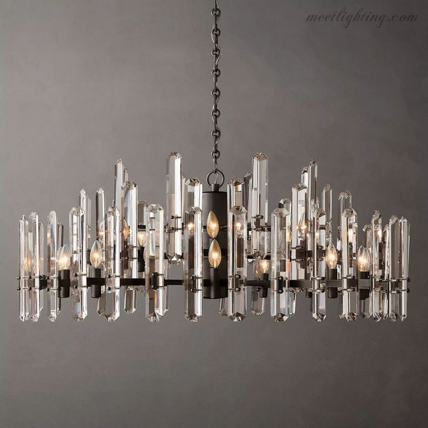 Downton Round Chandelier 48"-Meet Lighting