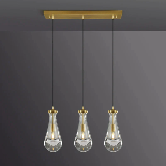 Raindrop Modern Linear 3-light Chandelier