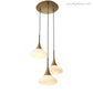 Duco S Modern Brass Chandelier - Antique Brass Finish | White Glass | Black Finish | Alabaster-Meet Lighting