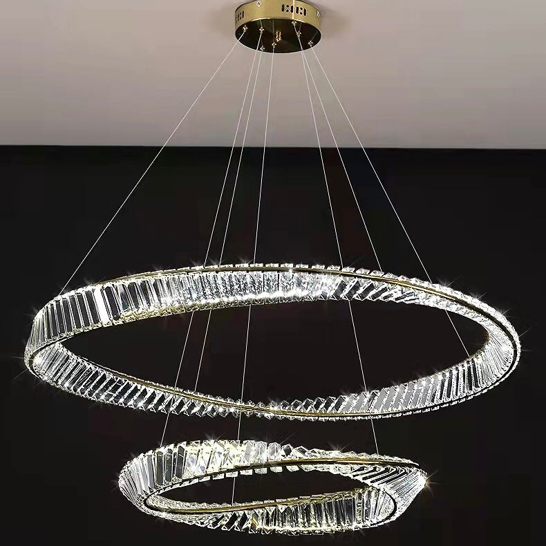 Ring Crystal Chandelier Luxury Living/ Dining Room Ceiling Lamp Bedroom Light-MEET LIGHTING