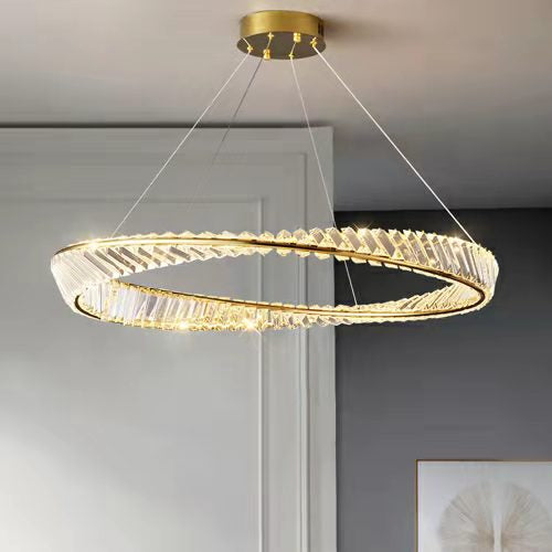 Ring Crystal Chandelier Luxury Living/ Dining Room Ceiling Lamp Bedroom Light-MEET LIGHTING