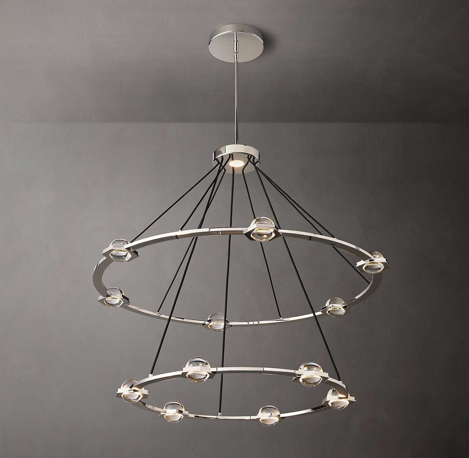 Ecbatant 2-Tier Round Chandelier 48"-Meet Lighting