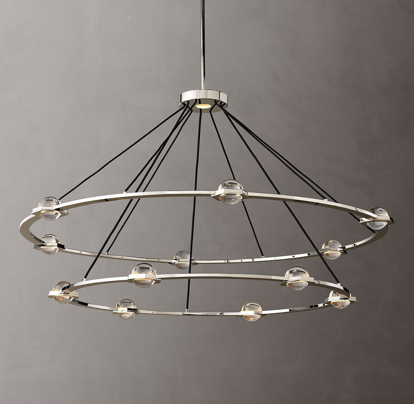 Ecbatant 2-Tier Round Chandelier 60"-Meet Lighting