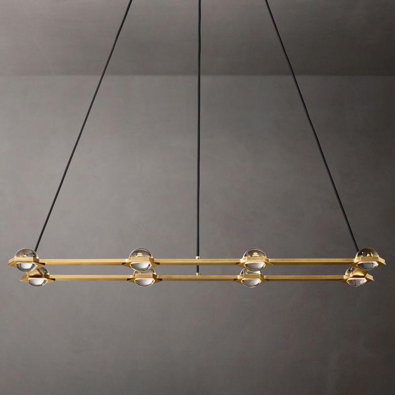 Ecbatant Rectangular Chandelier 54"-Meet Lighting