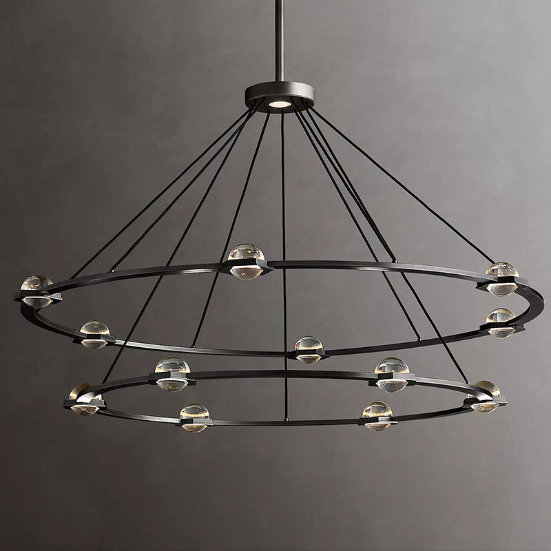 Eclatant 2-Tier Round Chandelier 60"-Meet Lighting