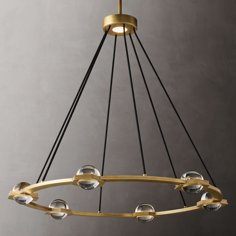 Eclate Round Chandelier 36" chandeliers for dining room,chandeliers for stairways,chandeliers for foyer,chandeliers for bedrooms,chandeliers for kitchen,chandeliers for living room Rbrights Lacquered Burnished Brass  