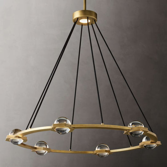 Eclate Round Chandelier 36" chandeliers for dining room,chandeliers for stairways,chandeliers for foyer,chandeliers for bedrooms,chandeliers for kitchen,chandeliers for living room Rbrights Lacquered Burnished Brass  