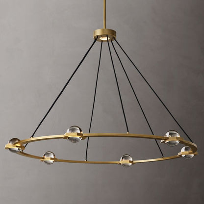 Eclate Round Chandelier 48" chandeliers for dining room,chandeliers for stairways,chandeliers for foyer,chandeliers for bedrooms,chandeliers for kitchen,chandeliers for living room Rbrights Lacquered Burnished Brass  