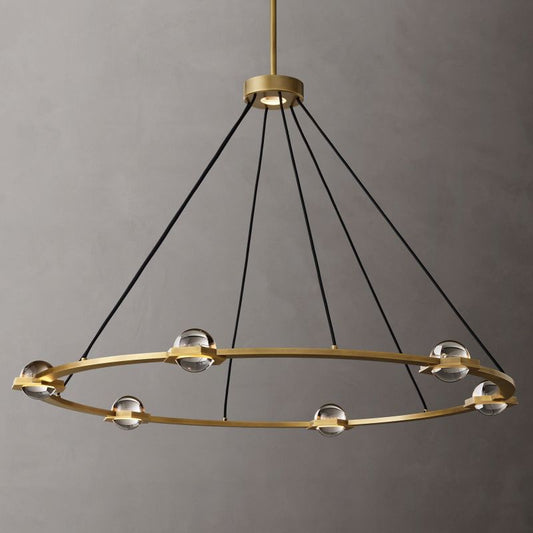 Eclate Round Chandelier 48" chandeliers for dining room,chandeliers for stairways,chandeliers for foyer,chandeliers for bedrooms,chandeliers for kitchen,chandeliers for living room Rbrights Lacquered Burnished Brass  
