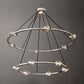 Eclate Two-Tier Round Chandelier 48" chandeliers for dining room,chandeliers for stairways,chandeliers for foyer,chandeliers for bedrooms,chandeliers for kitchen,chandeliers for living room Rbrights Polished Nickel  